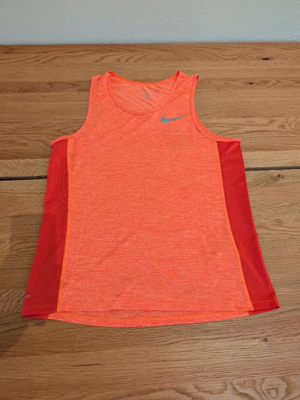 Nike Dri-Fit Running Singlet (Orange, Men's Medium)